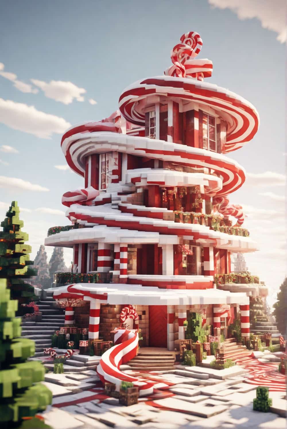 minecraft house ideas inspired by candy canes 1 