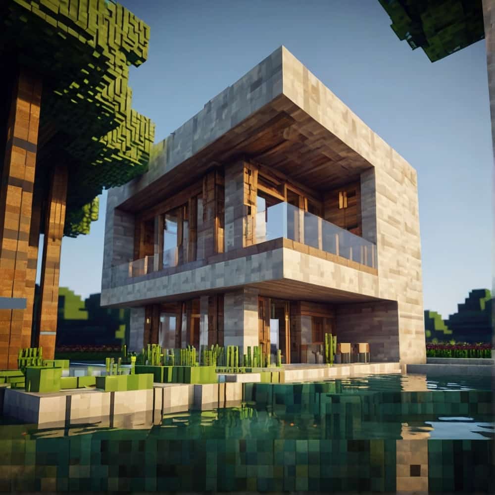 minecraft house ideas integrating large sculptural 1