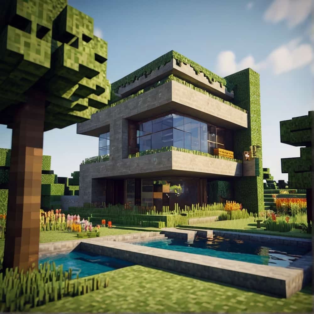 minecraft house ideas integrating large sculptural 3