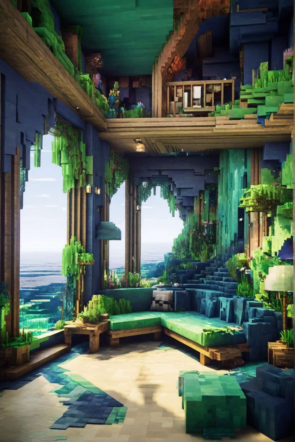 minecraft house ideas that embraces the deep blues and ocean 2 