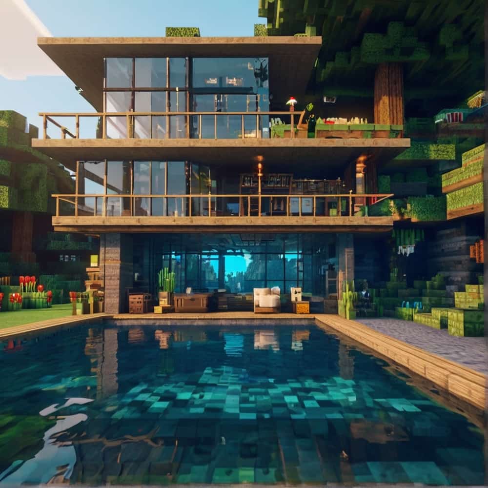 minecraft house ideas with a cozy aquaticthemed house complete with treasure map decor and ocean views 