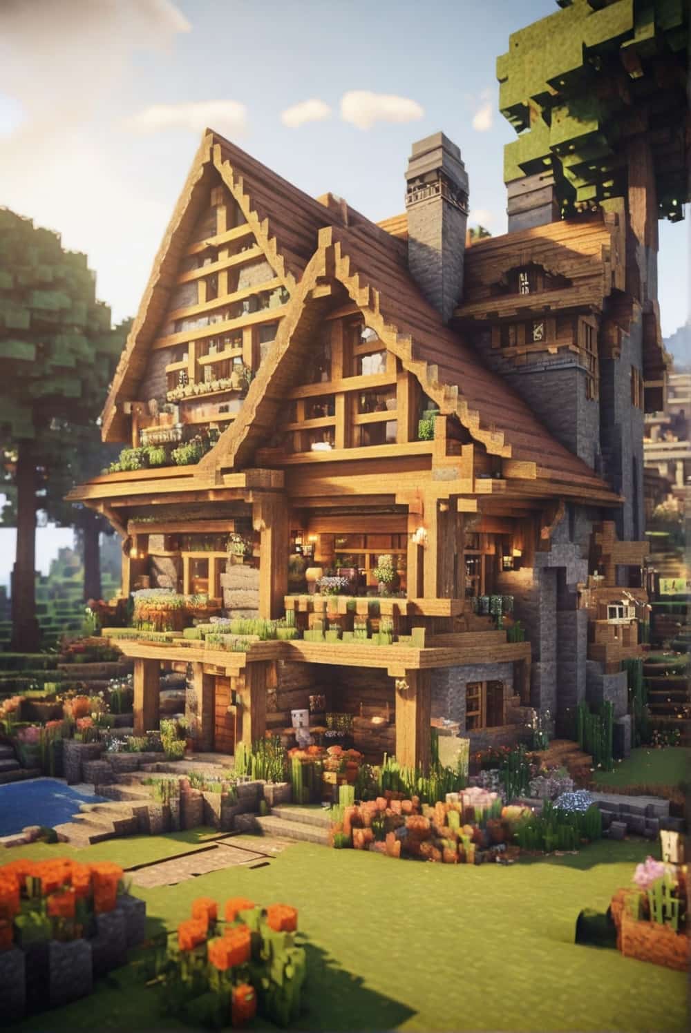 minecraft house ideas with a cozy cottage 2