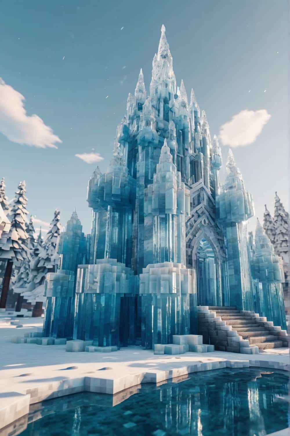 minecraft house ideas with ice castle in crystallike s 2 