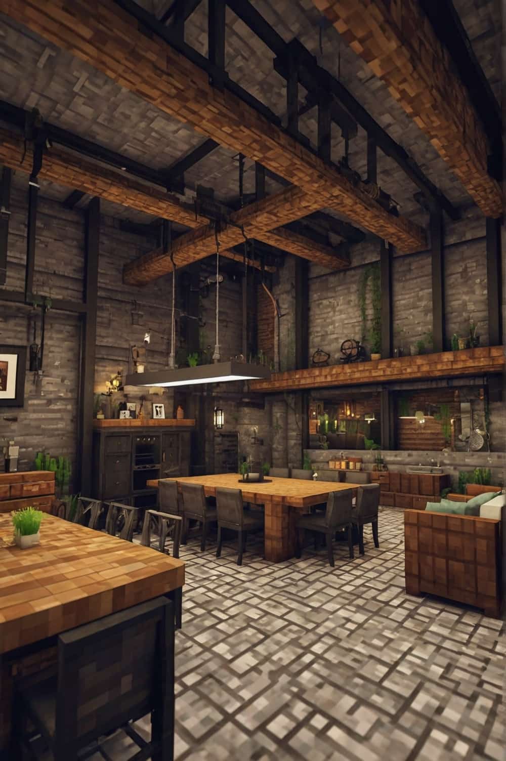 minecraft house ideas with industrial elements like 2 