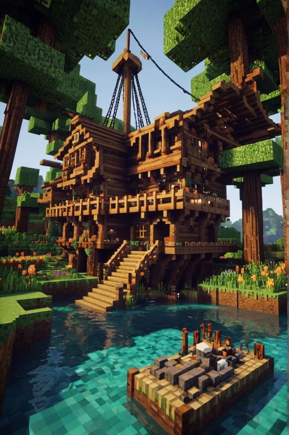 minecraft house ideas with pirate ship home style 2 