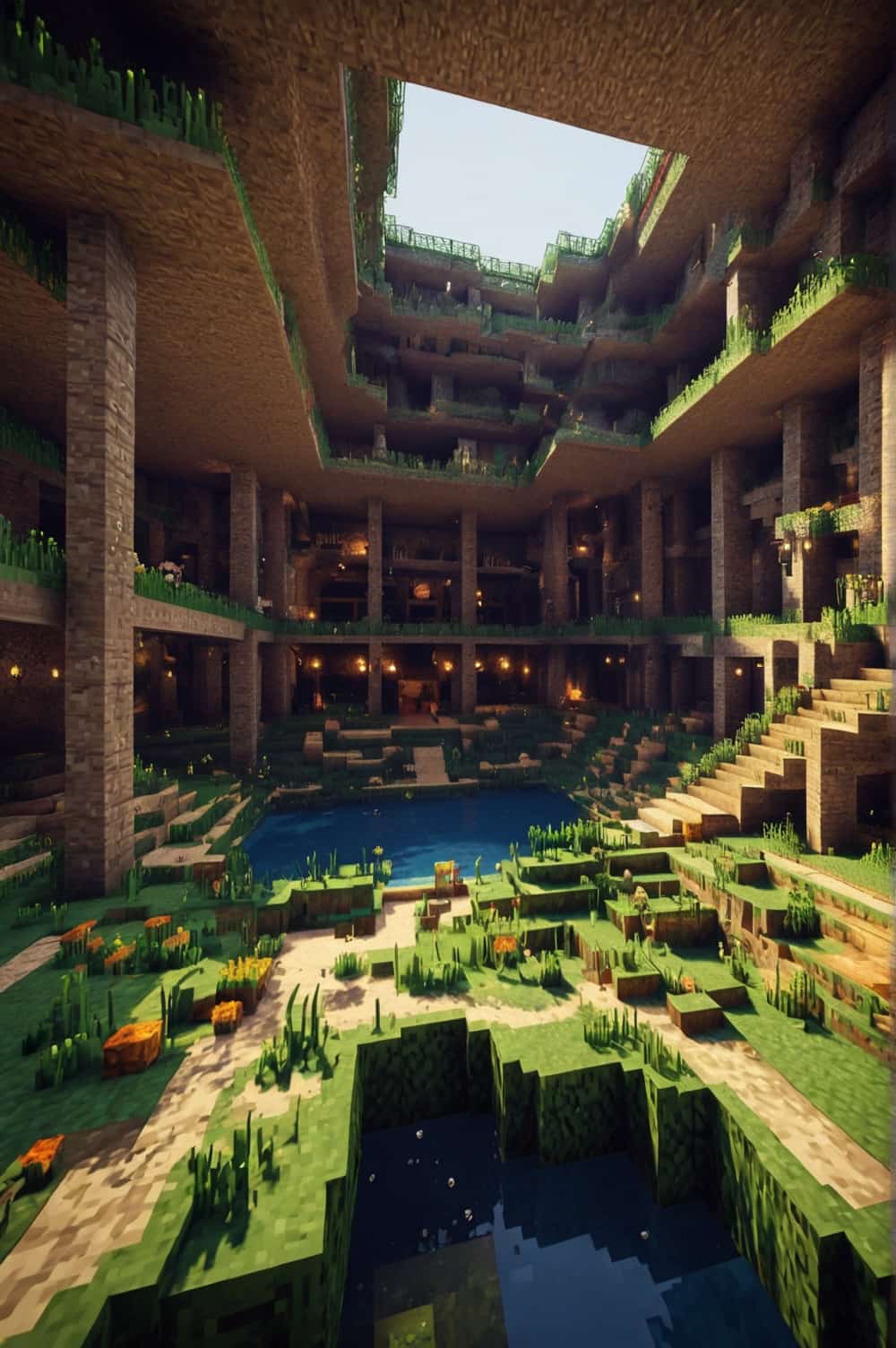 minecraft house ideas with subterranean palace 1 