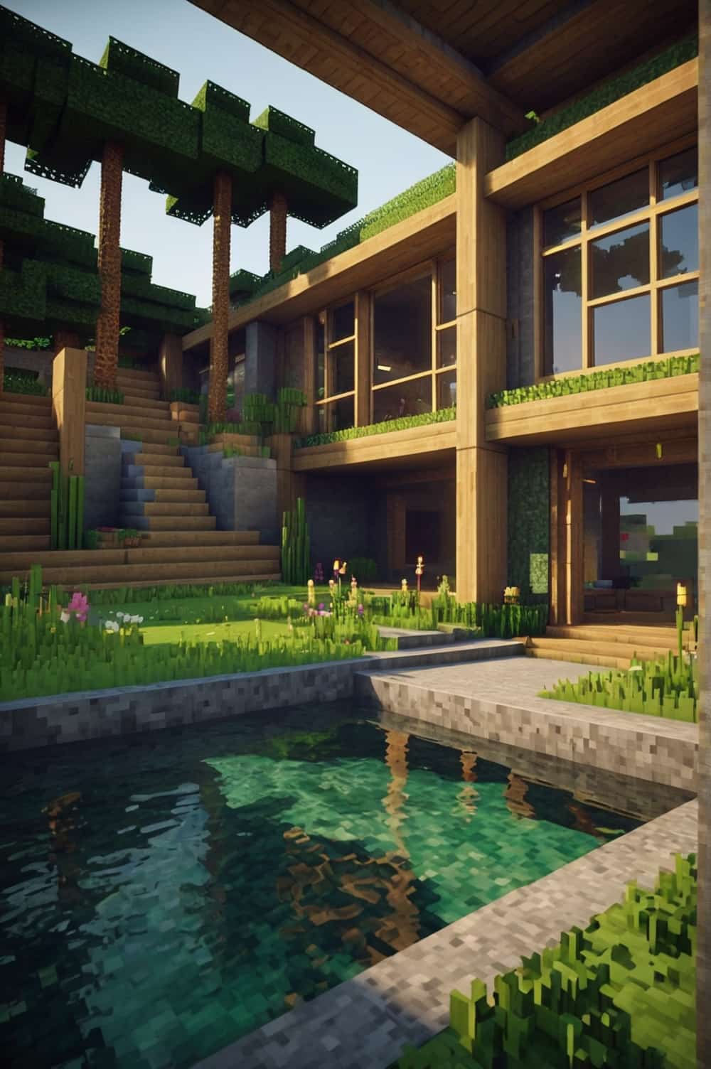 minecraft house ideas with with minimalist architectur 0 